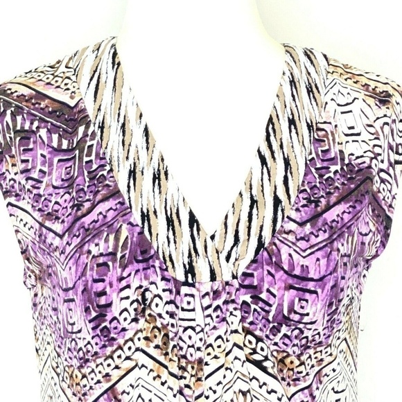 ALFANI Petite P/P Sleeveless V-Neck Tunic Top - Picture 6 of 7